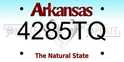 4285TQ Arkansas License Plate