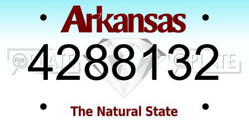4288132 Arkansas License Plate