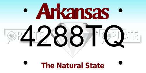 4288TQ Arkansas License Plate