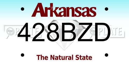 428BZD Arkansas License Plate