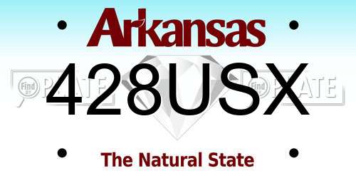 428USX Arkansas License Plate