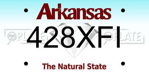 428XFI Arkansas License Plate
