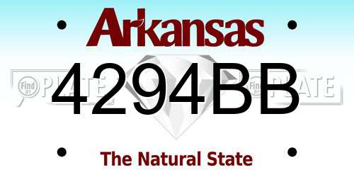 4294BB Arkansas License Plate