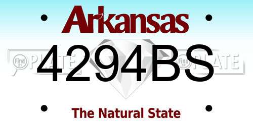 4294BS Arkansas License Plate