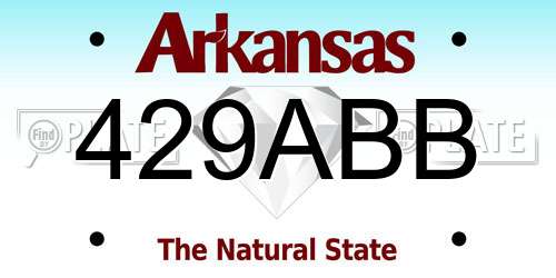 429ABB Arkansas License Plate