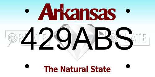 429ABS Arkansas License Plate