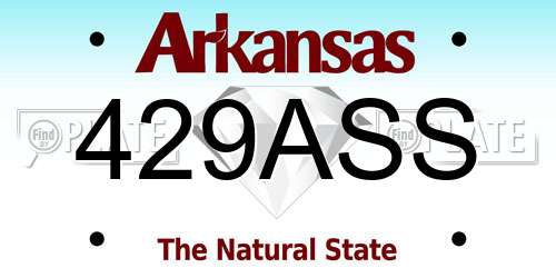 429ASS Arkansas License Plate