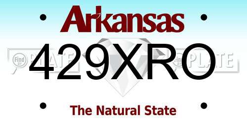 429XRO Arkansas License Plate