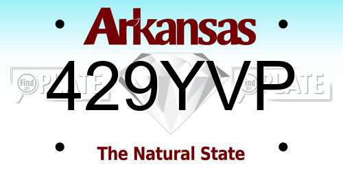 429YVP Arkansas License Plate