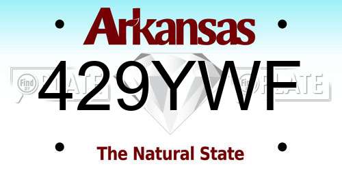 429YWF Arkansas License Plate