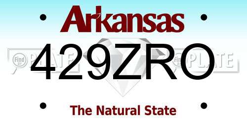429ZRO Arkansas License Plate