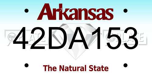 42DA153 Arkansas License Plate