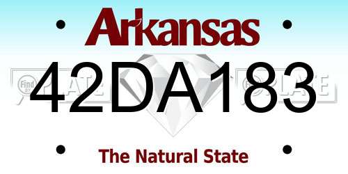 42DA183 Arkansas License Plate