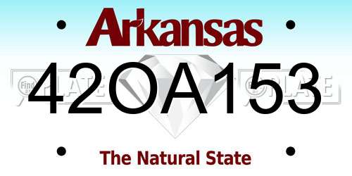 42OA153 Arkansas License Plate