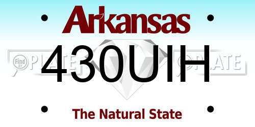 430UIH Arkansas License Plate