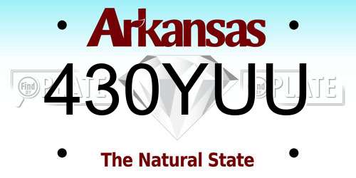 430YUU Arkansas License Plate