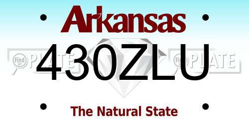 430ZLU Arkansas License Plate