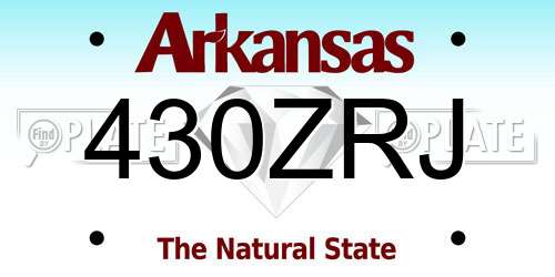 430ZRJ Arkansas License Plate