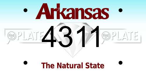 4311 Arkansas License Plate
