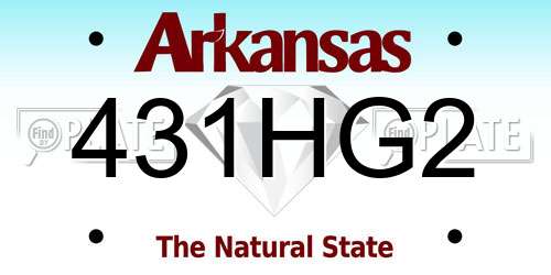 431HG2 Arkansas License Plate