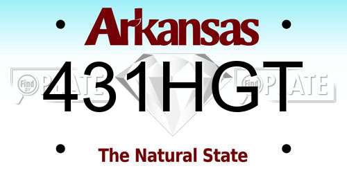 431HGT Arkansas License Plate