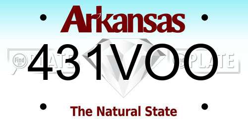 431VOO Arkansas License Plate