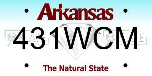 431WCM Arkansas License Plate