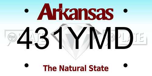 431YMD Arkansas License Plate