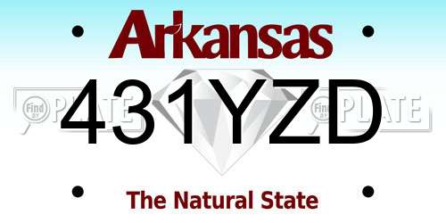 431YZD Arkansas License Plate