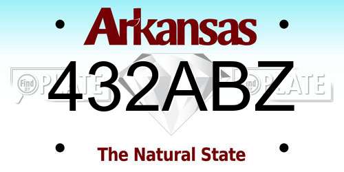 432ABZ Arkansas License Plate