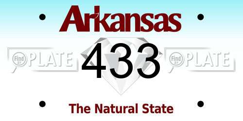 433 Arkansas License Plate