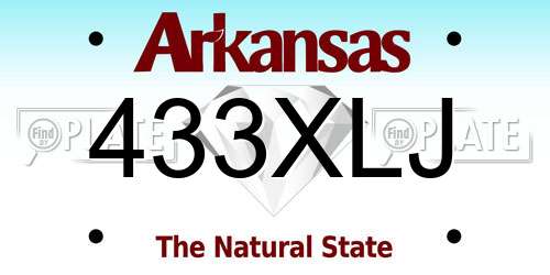 433XLJ Arkansas License Plate