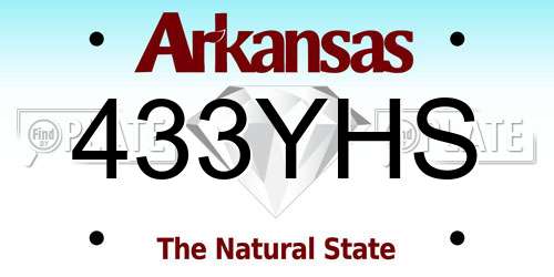 433YHS Arkansas License Plate