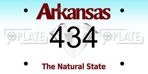 434 Arkansas License Plate