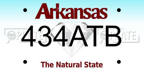 434ATB Arkansas License Plate