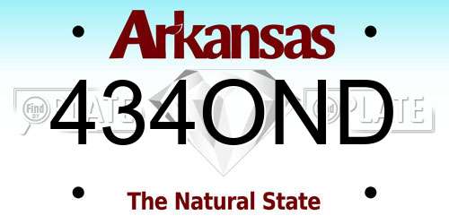 434OND Arkansas License Plate