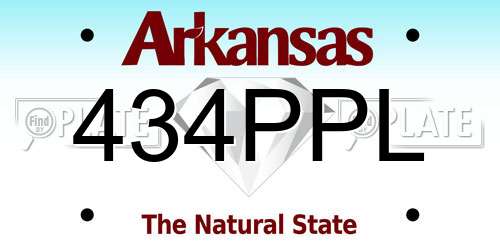 434PPL Arkansas License Plate