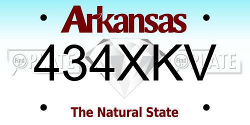 434XKV Arkansas License Plate