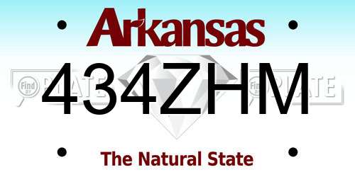 434ZHM Arkansas License Plate
