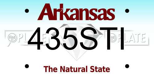 435STI Arkansas License Plate