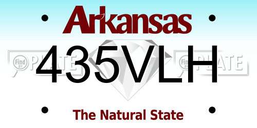 435VLH Arkansas License Plate