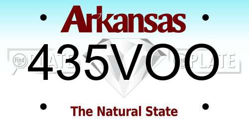435VOO Arkansas License Plate