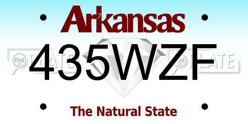 435WZF Arkansas License Plate