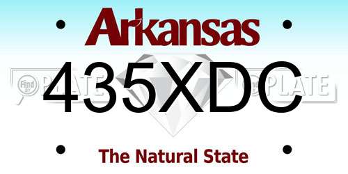 435XDC Arkansas License Plate
