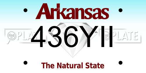436YII Arkansas License Plate