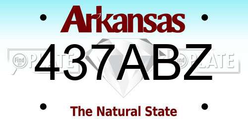 437ABZ Arkansas License Plate