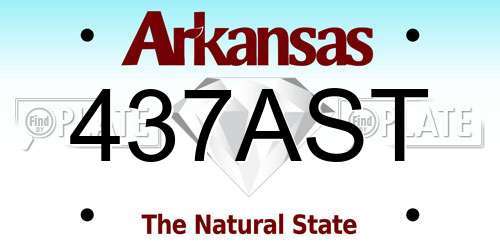 437AST Arkansas License Plate