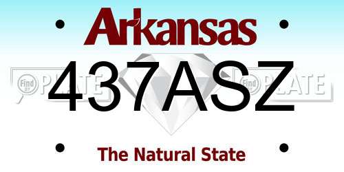 437ASZ Arkansas License Plate
