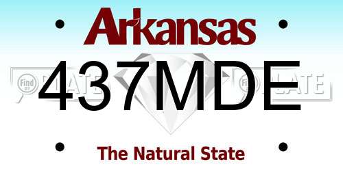 437MDE Arkansas License Plate
