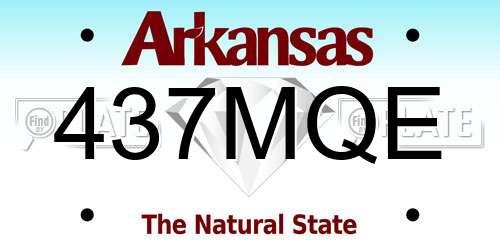 437MQE Arkansas License Plate